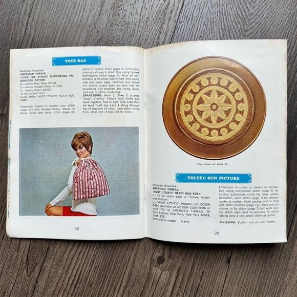 Vintage 1960s American Thread The ABC of Embroidery Book Star No 221 Craft 35 Pg - Picture 11 of 12
